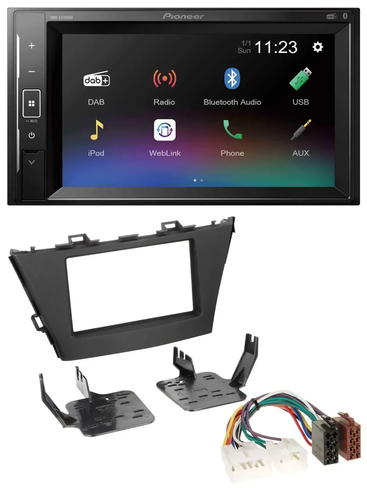 Автомагнитола для Toyota Prius+ (с 2012) Pioneer 2DIN, DAB, MP3, Bluetooth, USB