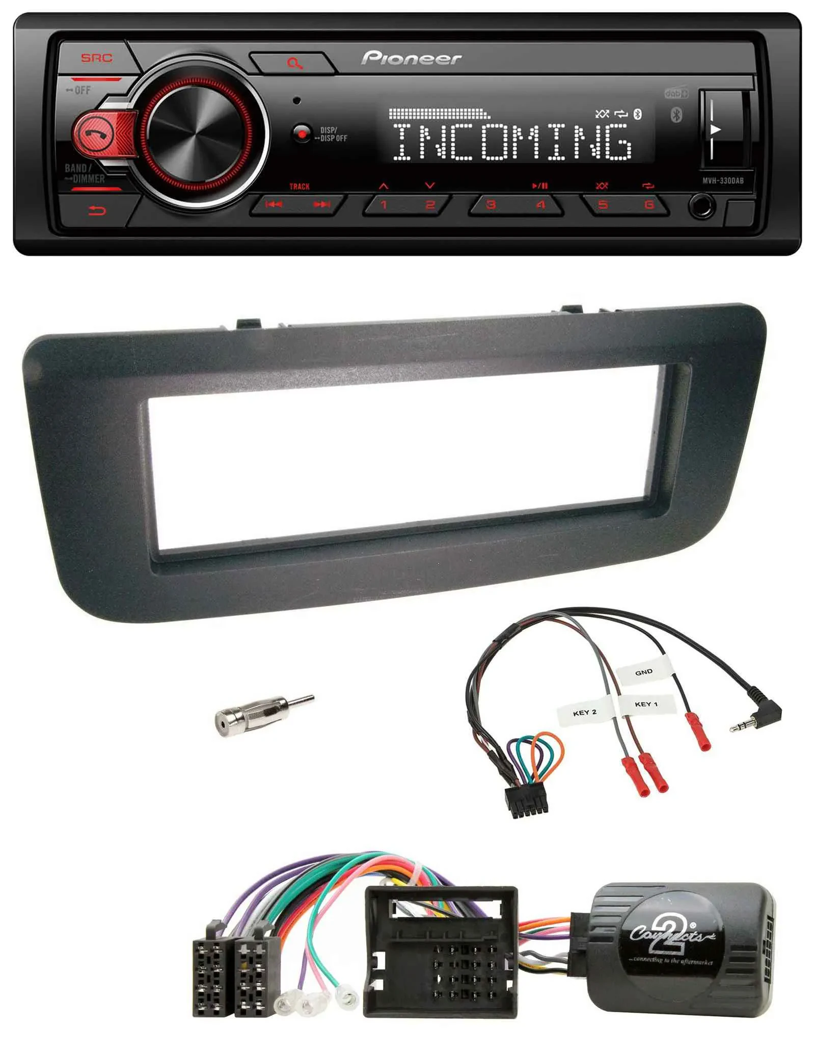 Pioneer Bluetooth USB DAB Lenkrad Autoradio für Skoda Fabia 07-14 Praktik Roomst