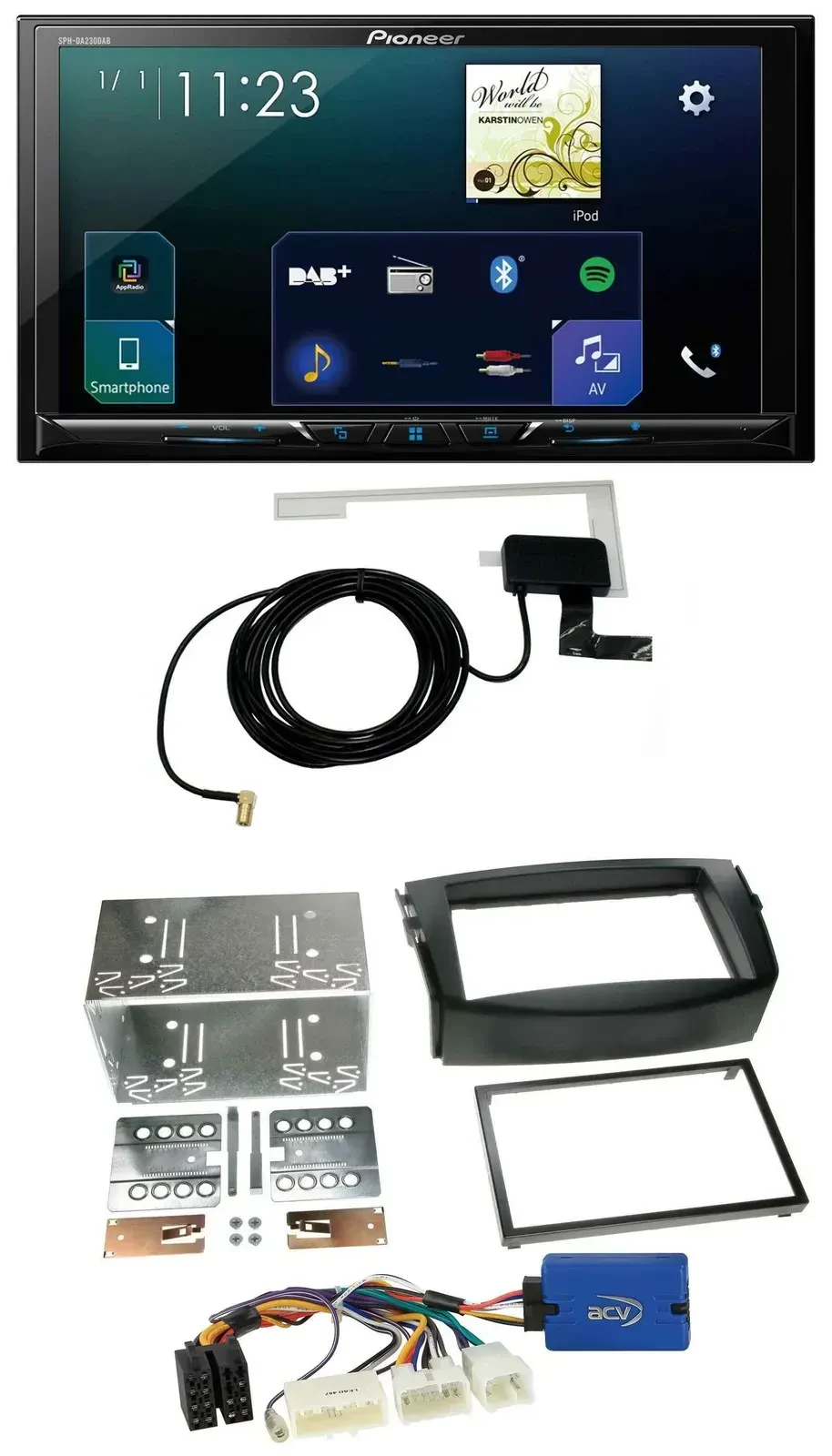 Автомагнитола для Toyota RAV4 2011–2013 Pioneer 2 DIN DAB USB MP3 Bluetooth, 28-pin