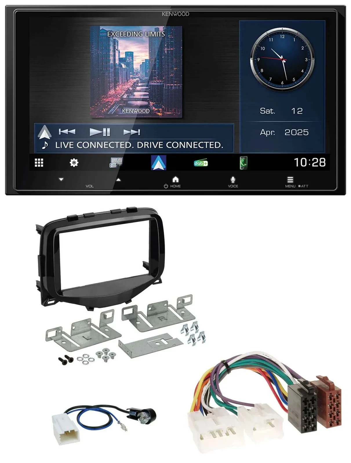 Kenwood Bluetooth 2DIN USB DAB MP3 Autoradio für Toyota Aygo (2014-2021)