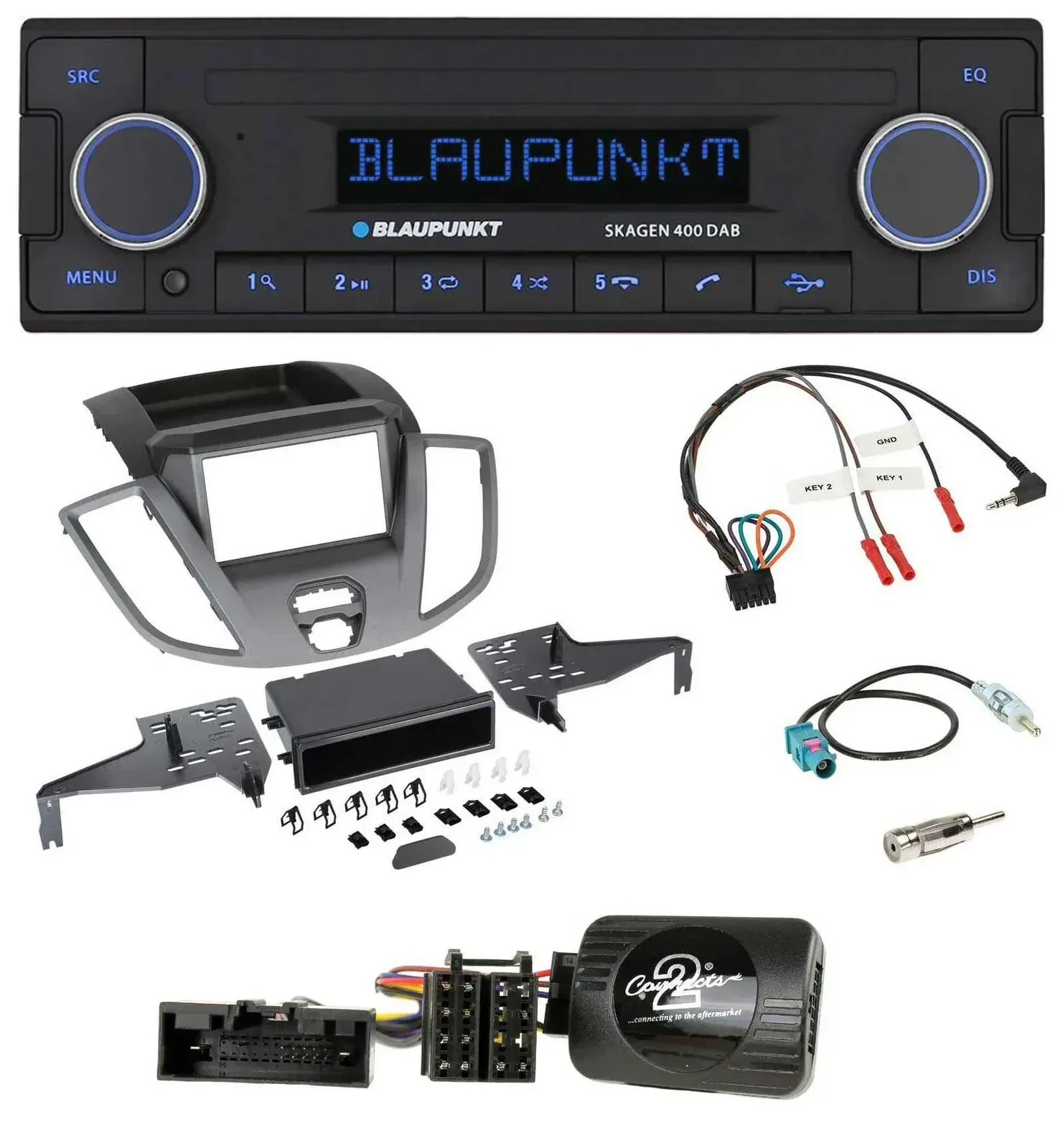 Blaupunkt DAB USB Bluetooth Lenkrad Autoradio für Ford Transit V363 15-18 ohne D