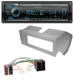 Kenwood Bluetooth MP3 DAB USB Autoradio für Fiat Panda (bis 2002) - grau