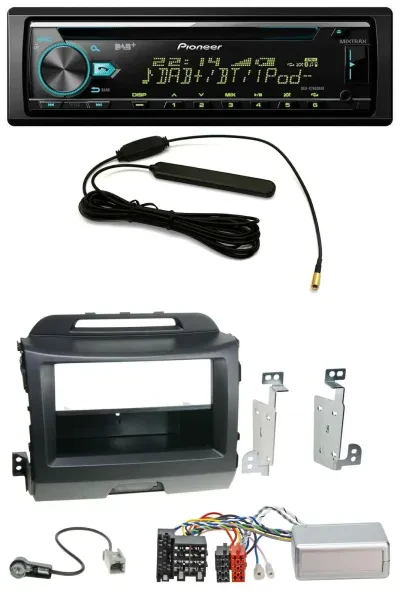 Pioneer CD MP3 Lenkrad DAB USB Autoradio für Kia Sportage 3 10-15 schwarz