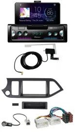 Автомагнитола для Kia Picanto (с 2011, Start-Stop) Pioneer DAB, Bluetooth, MP3, USB