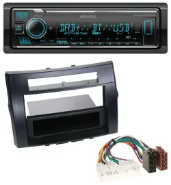 Автомагнитола Kenwood Bluetooth MP3 DAB USB для Toyota Corolla Verso (2004–2009) черная