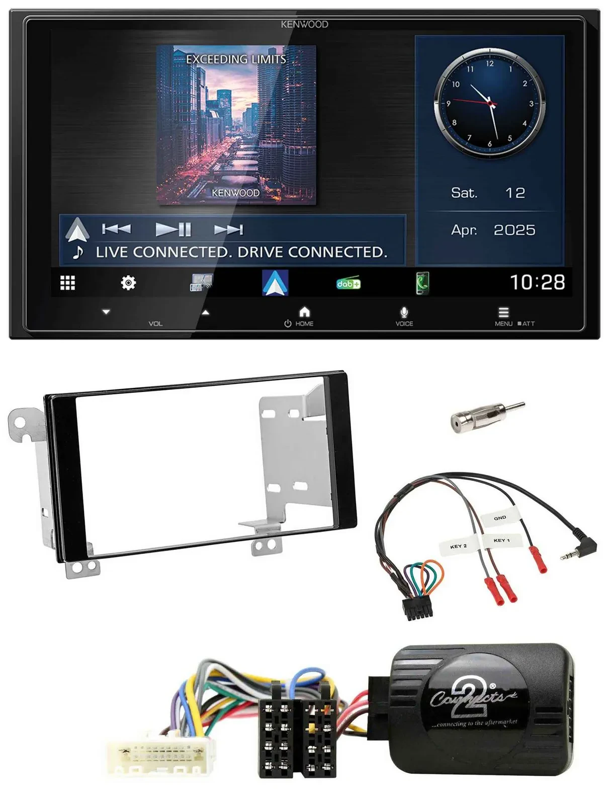 Kenwood Bluetooth 2DIN USB DAB Lenkrad Autoradio für Subaru ForesterSJ Impreza X