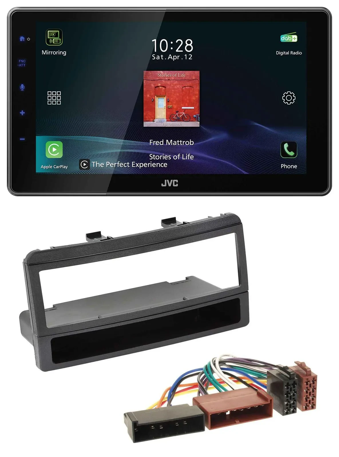 JVC DAB MP3 Bluetooth USB Autoradio für Ford Mondeo 96-02 Puma Transit Ablagefac