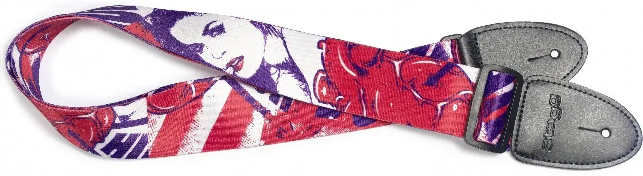 Ремень для гитары Stagg POPGIRLRED3 Pinup Girl