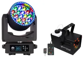 American DJ Vizi Pix Z19 RGBL LED Moving Head Light+Fog/Smoke Machine w/ LED's