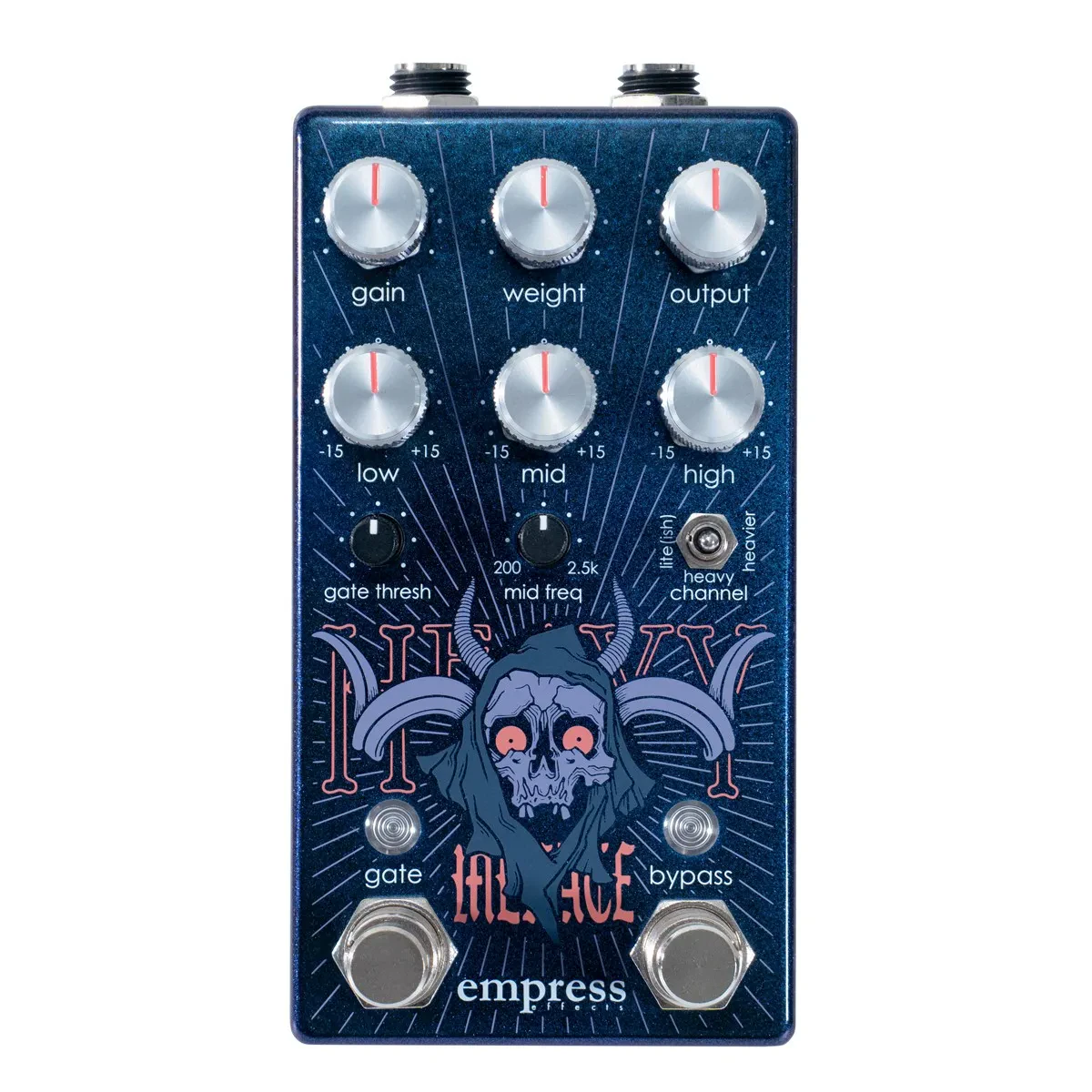 Empress Heavy Menace Distortion Effect Pedal Limited Edition Blue-Purple Sparkle