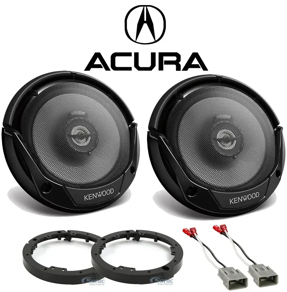 Автодинамики для Acura TL (2009–2014) Kenwood KFC-1666S 6.5", 600W (набор, передние, с MET-727800 и MET-827805)