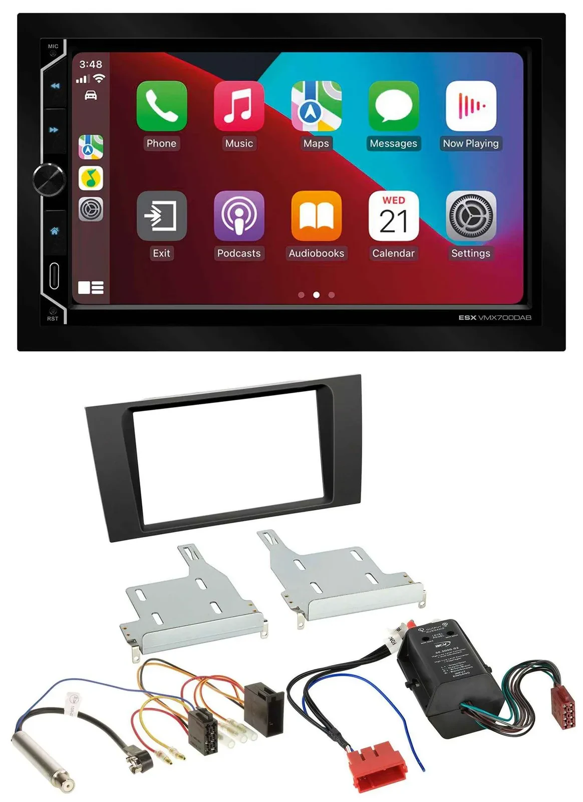 ESX 2DIN DAB USB MP3 Bluetooth Autoradio für Audi A4 B5 99-01 Symphony Bose Akti