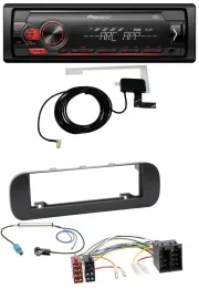 Pioneer 1DIN USB DAB MP3 AUX Autoradio für Fiat Panda (ab 2012) - schwarz