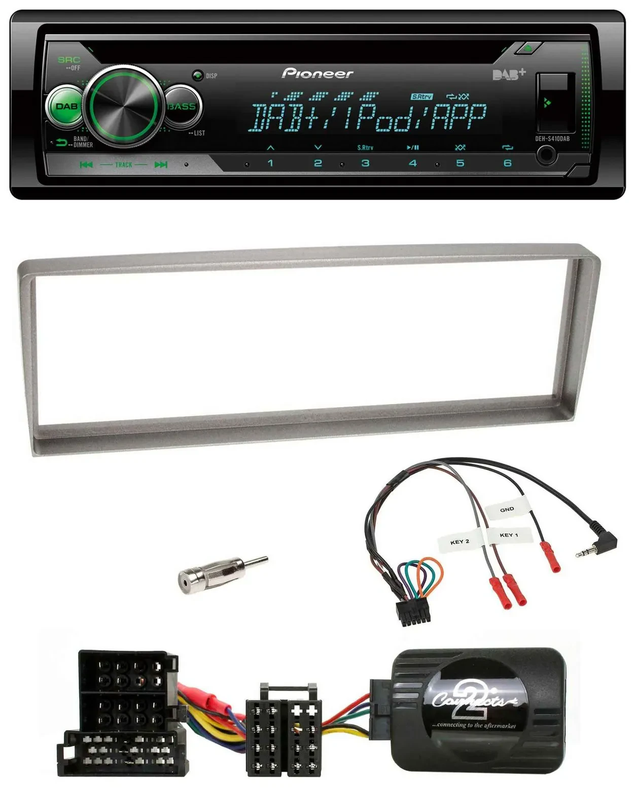 Автомагнитола для Alfa Romeo 156 (с 2003) Pioneer USB MP3 DAB CD, серебристая