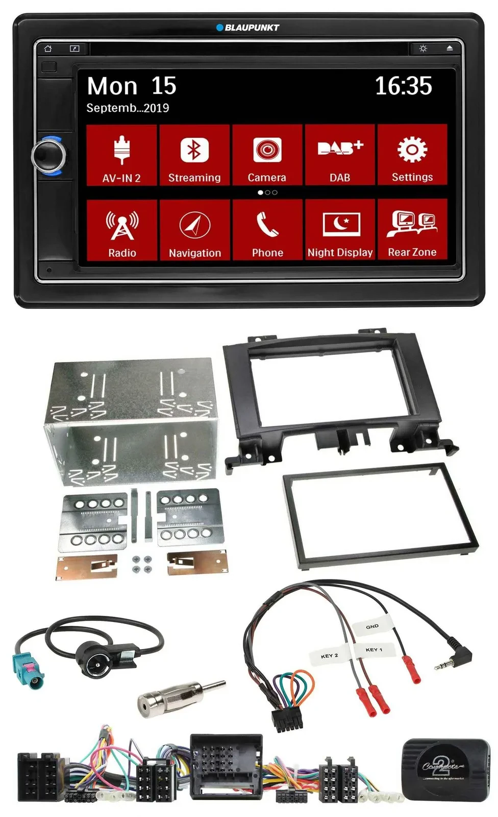Blaupunkt TMC USB Lenkrad Bluetooth DAB 2DIN Navigation für Mercedes Sprinter Au