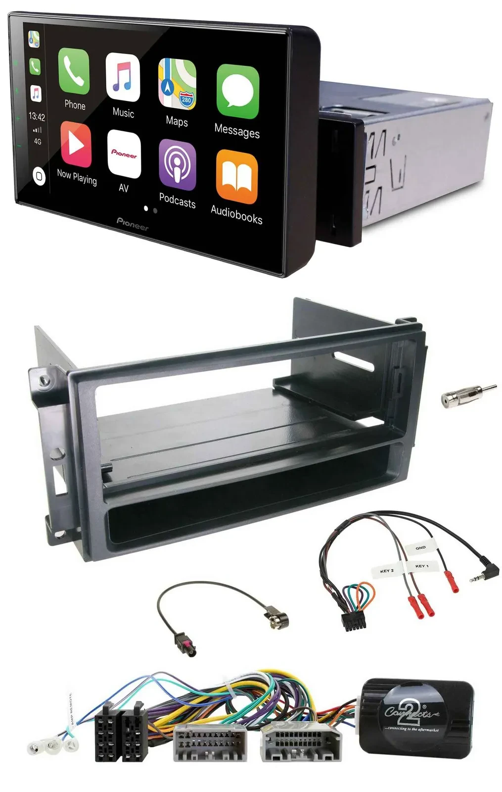 Pioneer Bluetooth Lenkrad DAB USB Autoradio für Chrysler Dodge Jeep