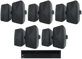 Настенная акустика JBL WET-6525B Black с усилителем (10 штук)