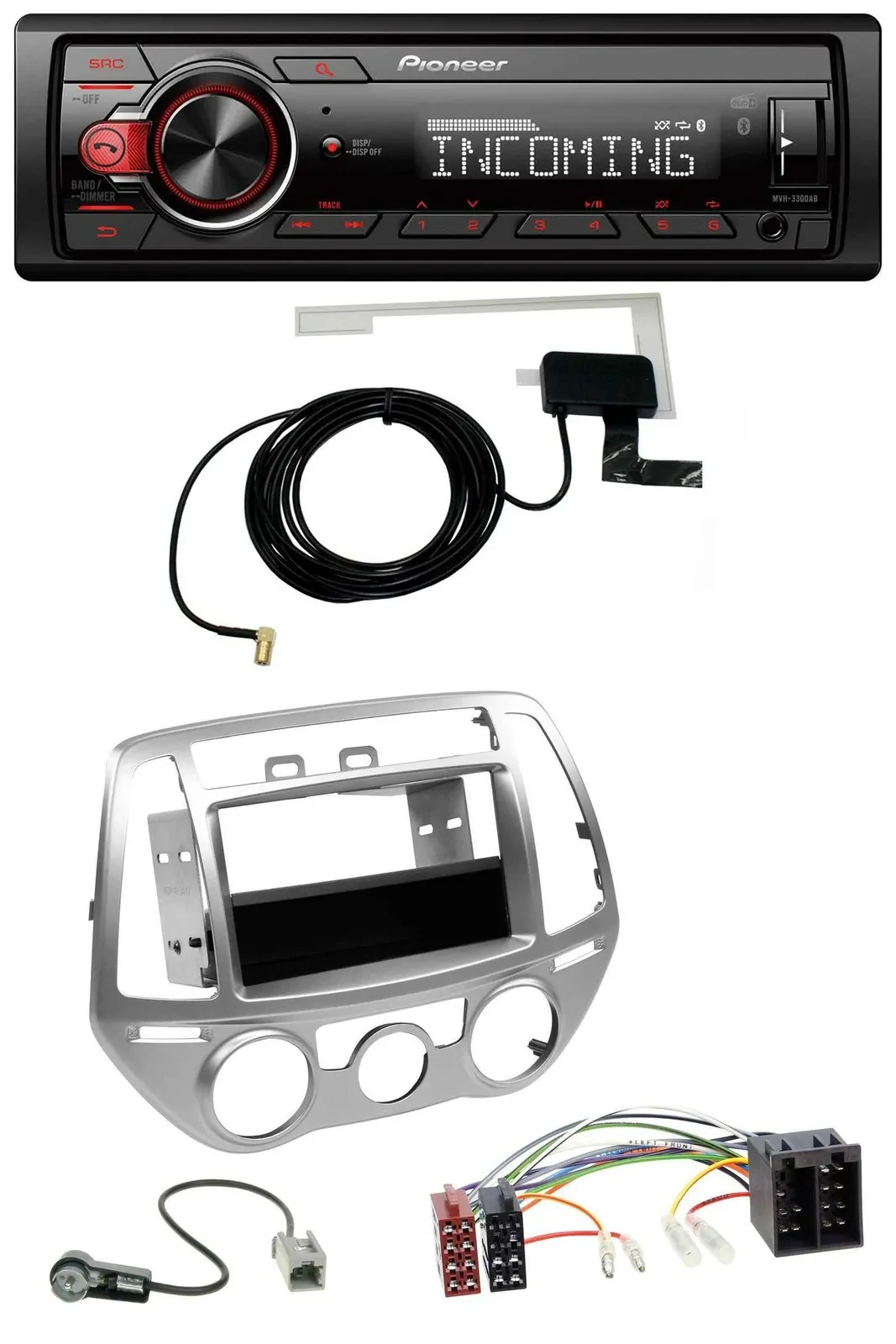 Pioneer MP3 AUX CD DAB USB Autoradio für Hyundai i20 (12-14) man. Klima