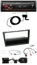 Pioneer 1DIN USB DAB MP3 Lenkrad Autoradio für Opel Corsa C 2004-2006 schwarz