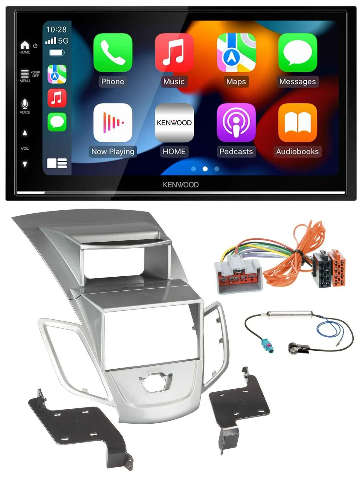 Kenwood DAB USB Bluetooth 2DIN MP3 Autoradio für Ford Fiesta 2008-2010 Display s