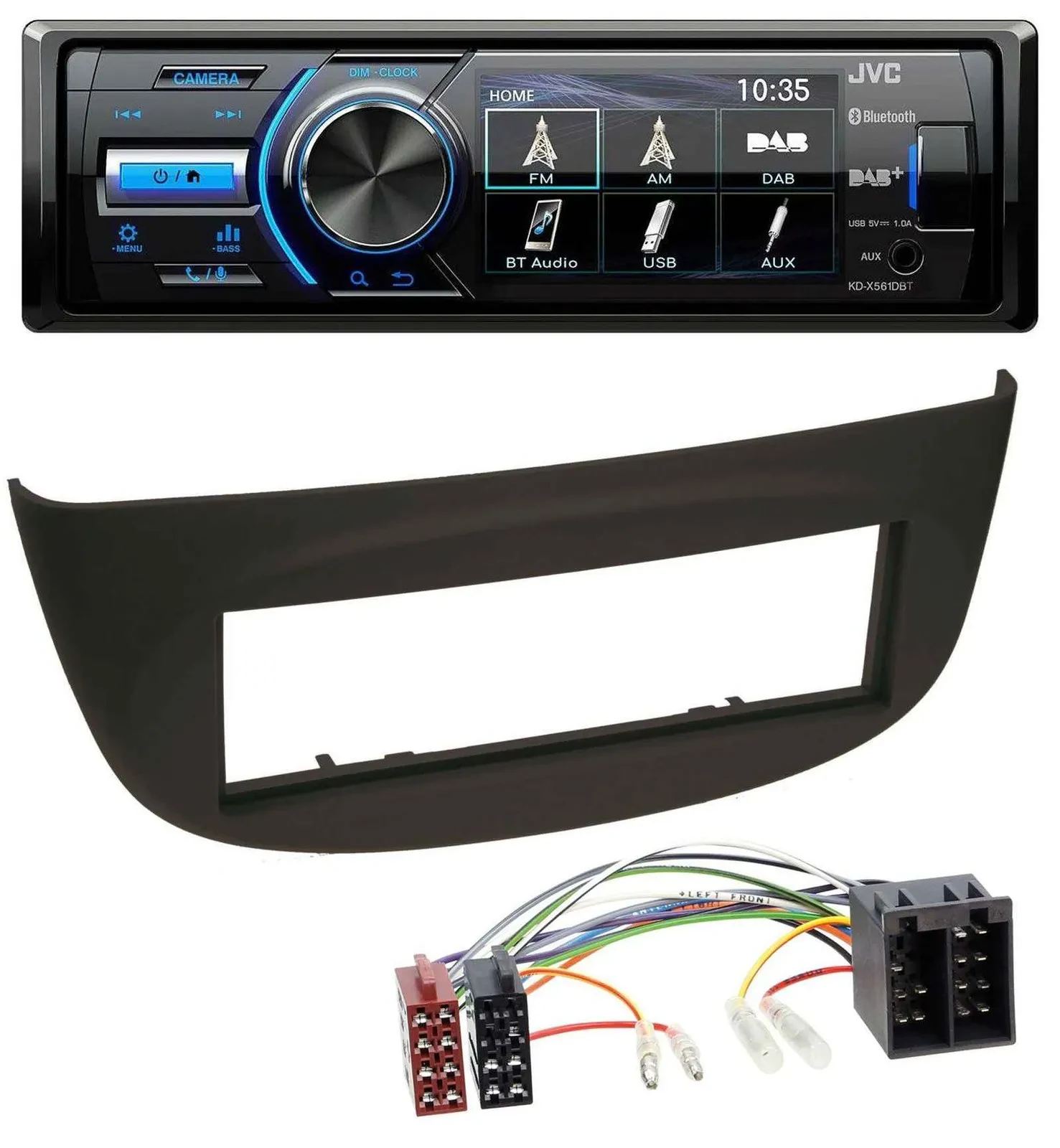 JVC Bluetooth MP3 USB DAB Autoradio für Renault Twingo (07-12) schwarz