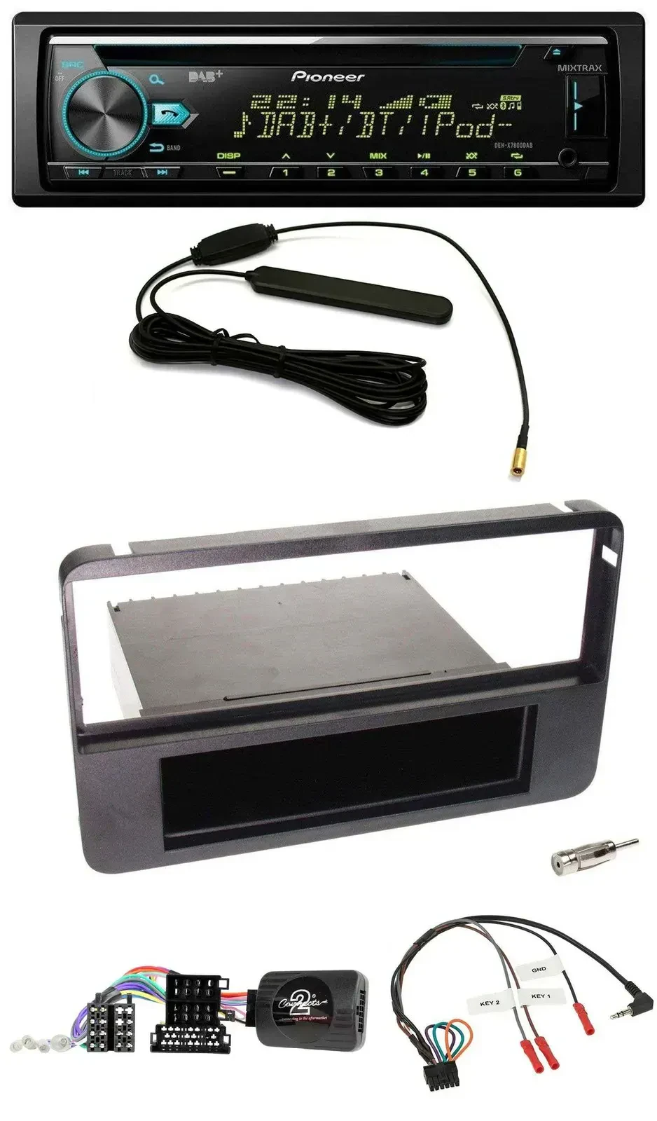 Автомагнитола Pioneer CD/MP3, DAB, USB, для Alfa 159/Brera/Spider, совместима с кнопками на руле