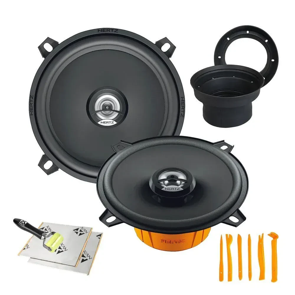 Hertz DCX130.3 40W 5.25" Coaxial Speakers w/ NVX Complete Speaker Install Kit