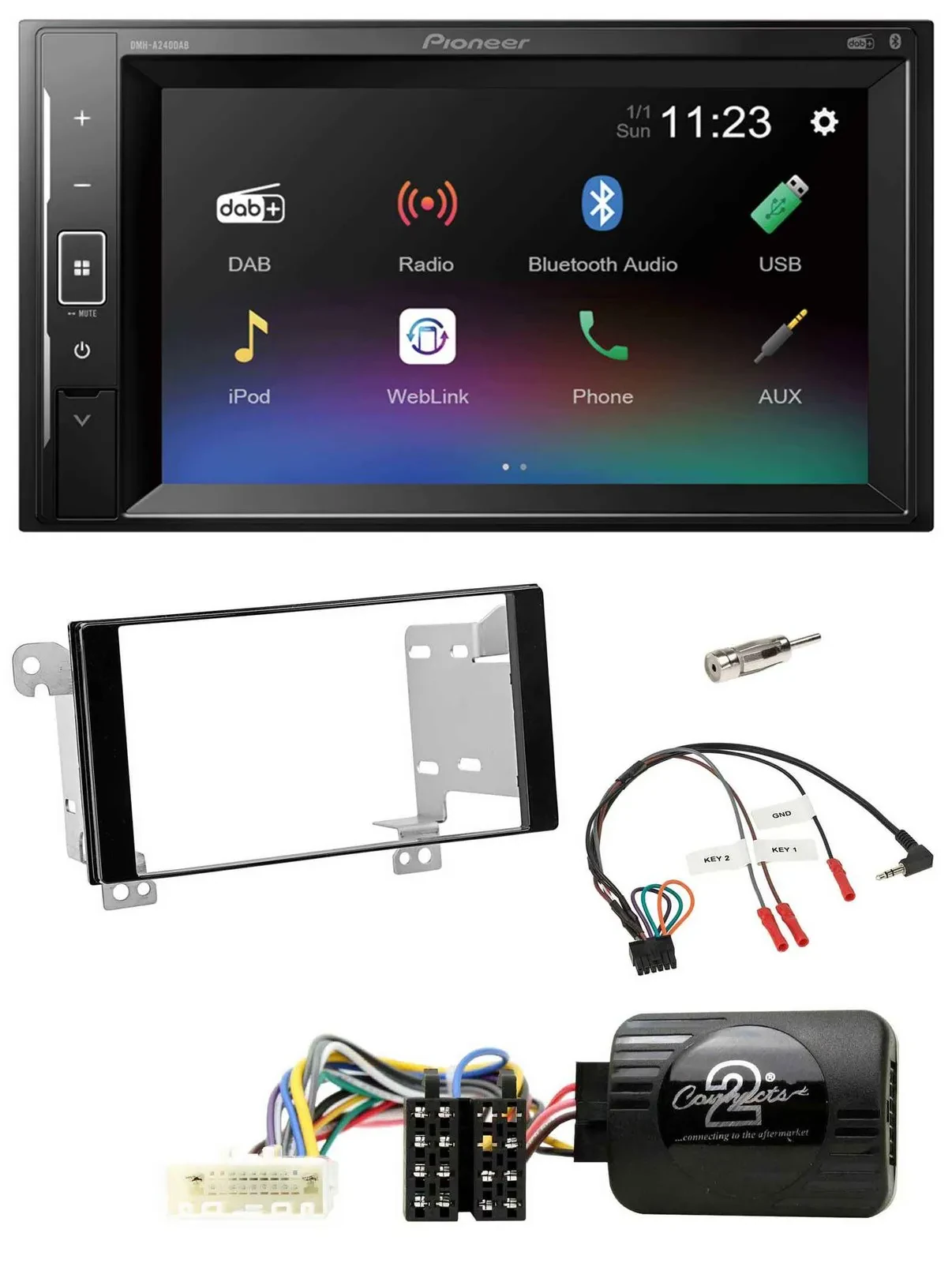 Автомагнитола Pioneer 2DIN DAB Bluetooth USB для Subaru Forester SJ/Impreza X
