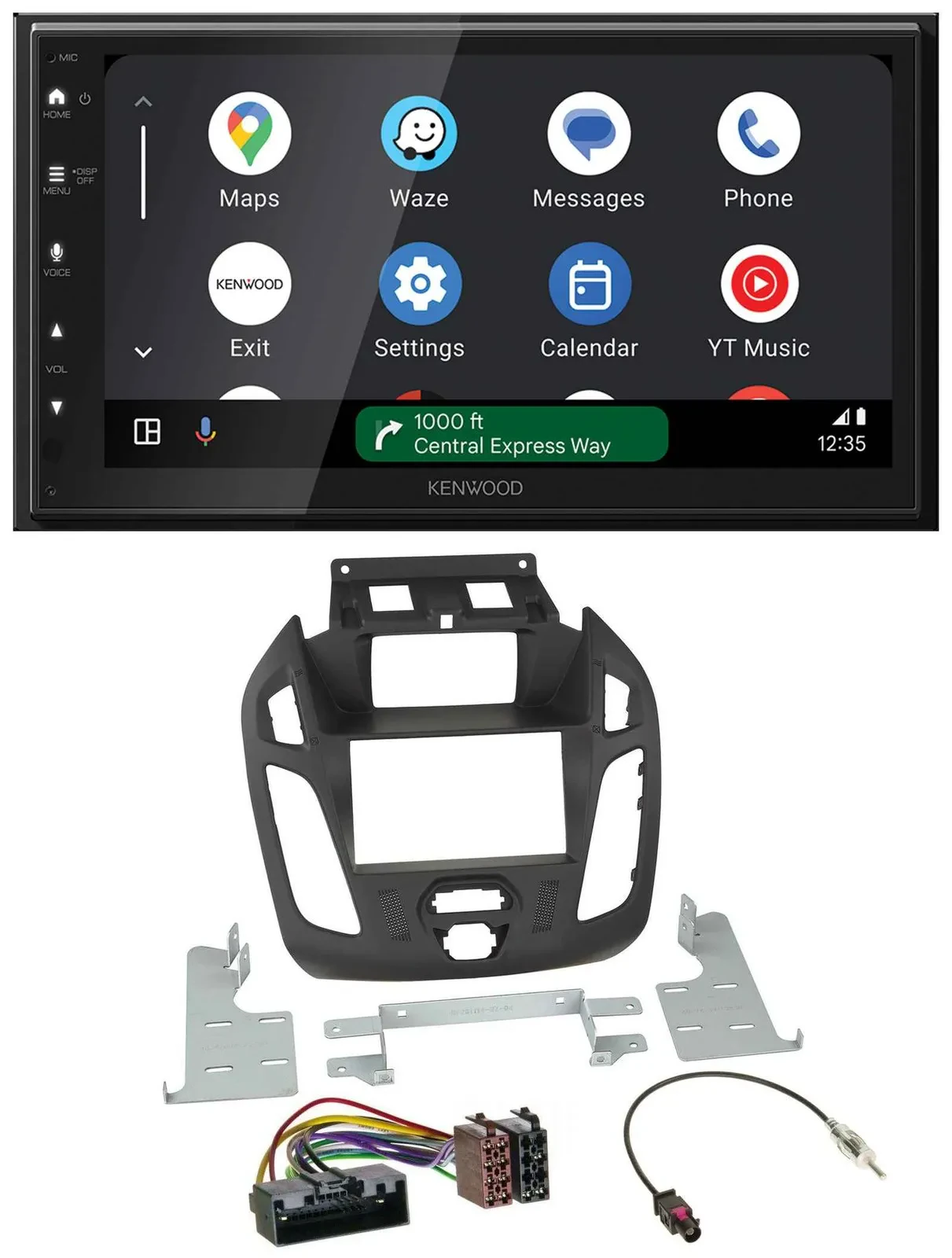 Автомагнитола для Ford Transit 2012–2018 Kenwood 2 DIN, DAB, Bluetooth, USB, MP3, дисплей