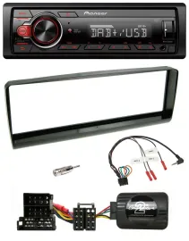 Pioneer MP3 1DIN DAB USB Lenkrad Autoradio für Alfa Romeo 156 00-01 schwarz