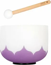 SELA SECL8B Crystal Singing Bowl Lotus B 440Hz
