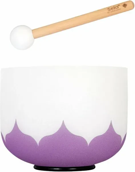 SELA SECL8B Crystal Singing Bowl Lotus B 440Hz