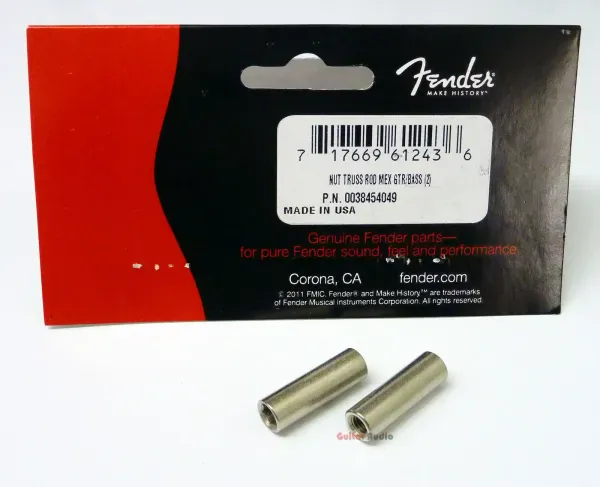 Genuine Fender MIM Guitar/Bass 3/16" Hex Truss Rod Nut (Allen) - Package of 2