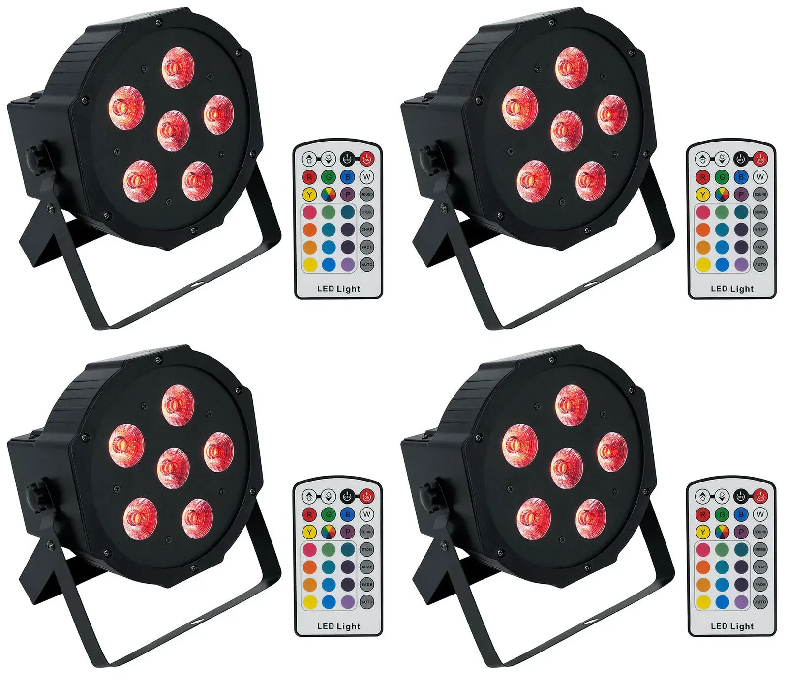 Светодиодный прибор Rockville BATTERY PAR 6RF Black (4 штуки)