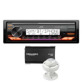 JVC KD-X38MBS Single-DIN Marine Digital Receiver + SiriusXM SXV300M1