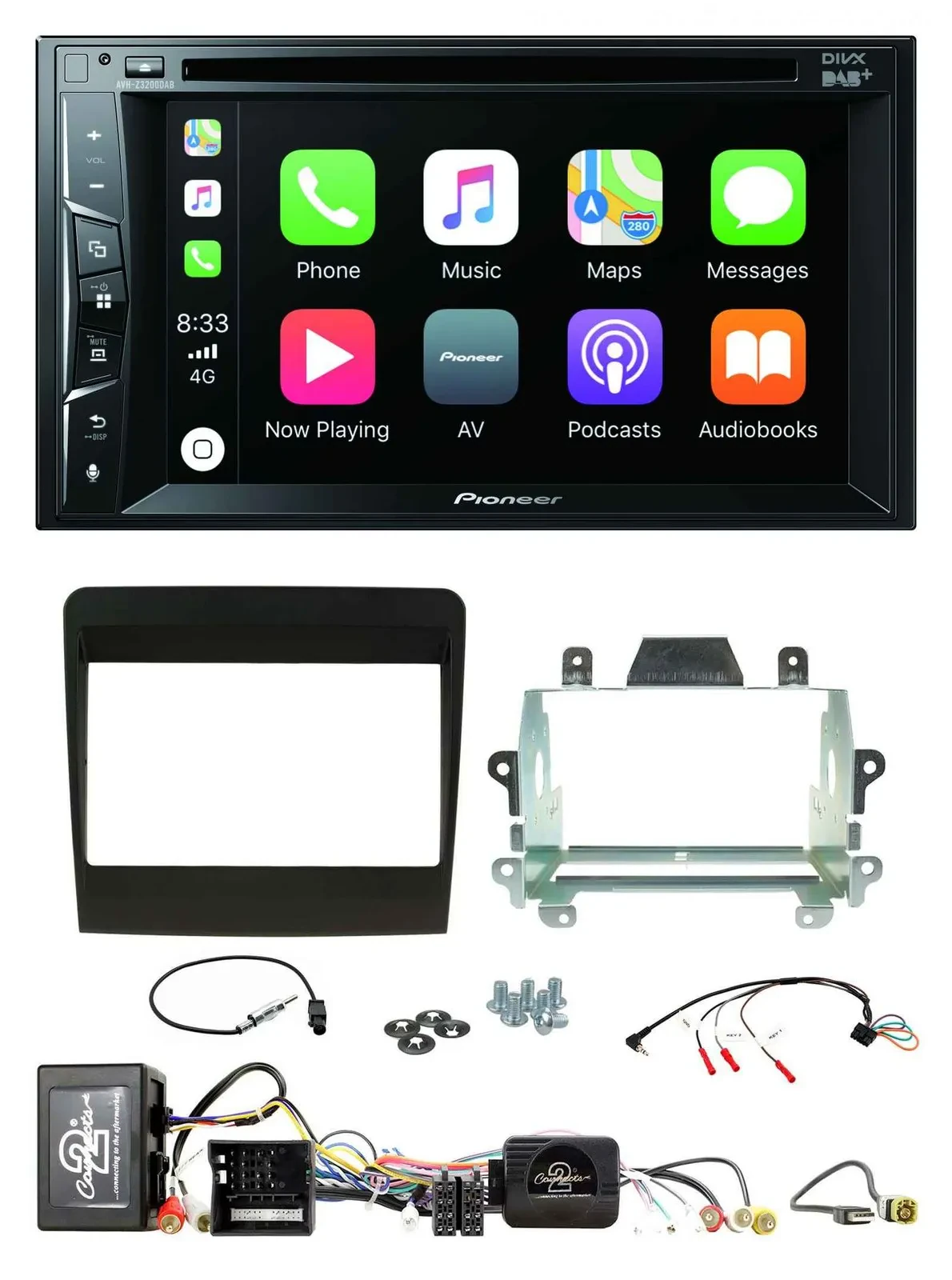 Автомагнитола для Porsche 911 (2011–2017) Pioneer 2DIN USB DVD Bluetooth DAB с интерфейсом MOST