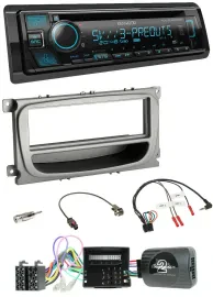Автомагнитола Kenwood Bluetooth USB CD DAB для Ford S-Max/Mondeo (2007–2014), поддержка кнопок на руле и CAN
