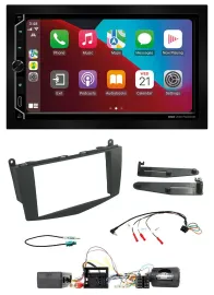 ESX 2DIN DAB USB Lenkrad Bluetooth Autoradio für Mercedes C W204 Aktivsystem ohn