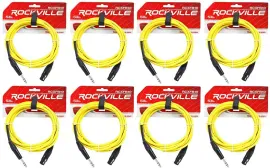 Коммутационный кабель Rockville RCXFB10Y Yellow 3.05 м (8 штук)