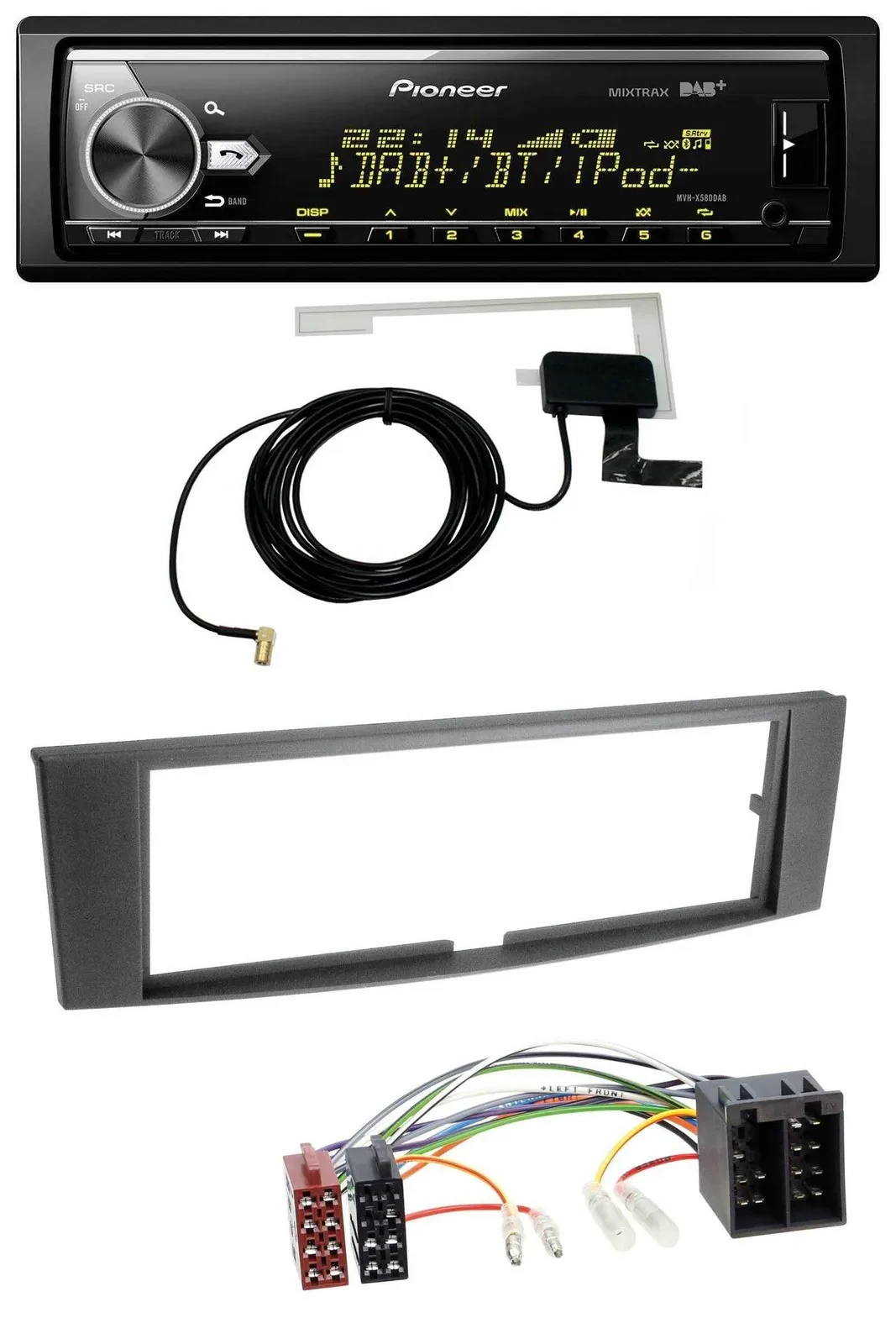 Pioneer Bluetooth DAB USB MP3 Autoradio für Renault Laguna II (2005-2008)
