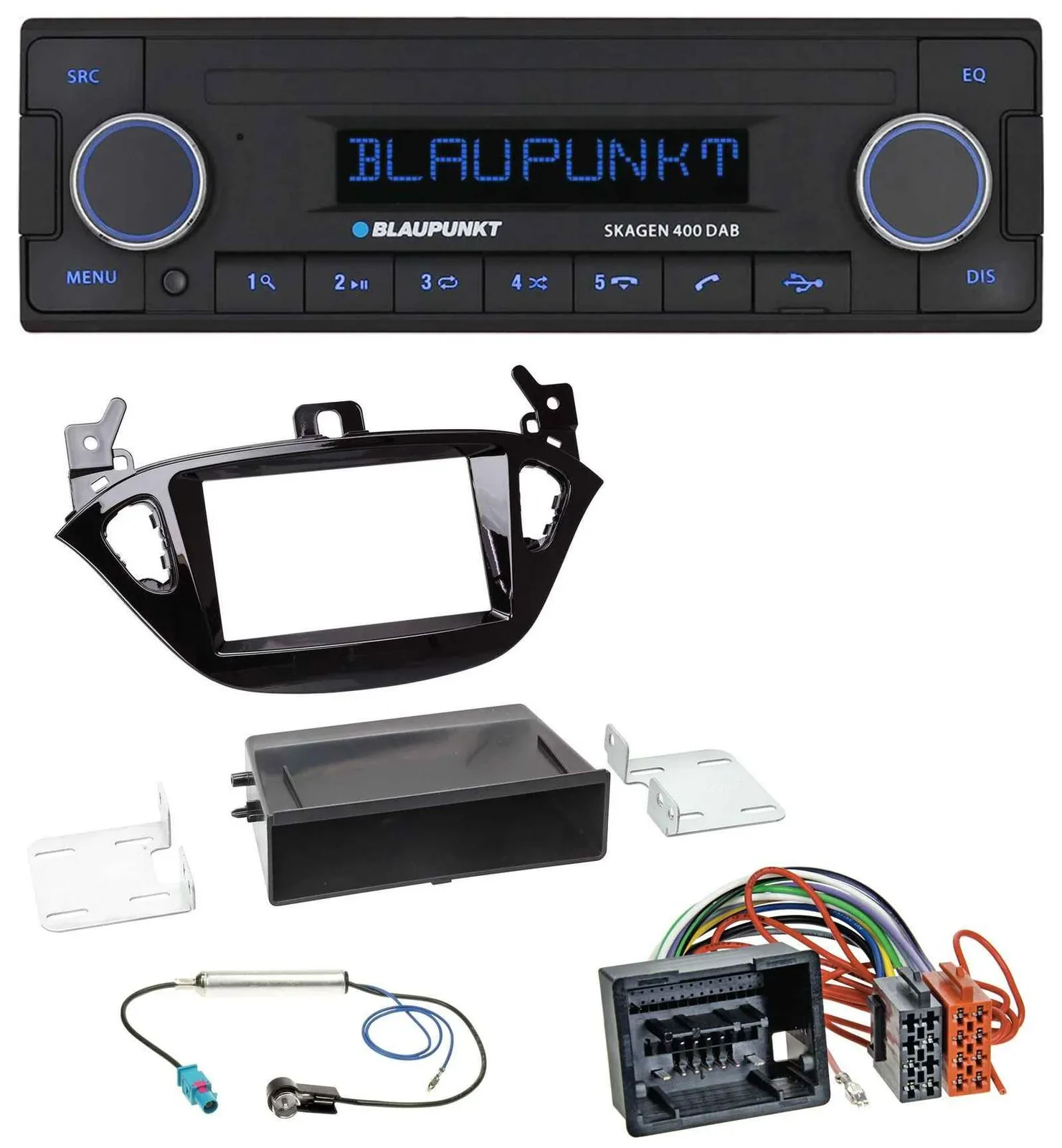 Blaupunkt DAB USB Bluetooth MP3 Autoradio für Opel Adam ab 13 Corsa E ab 15 Abla