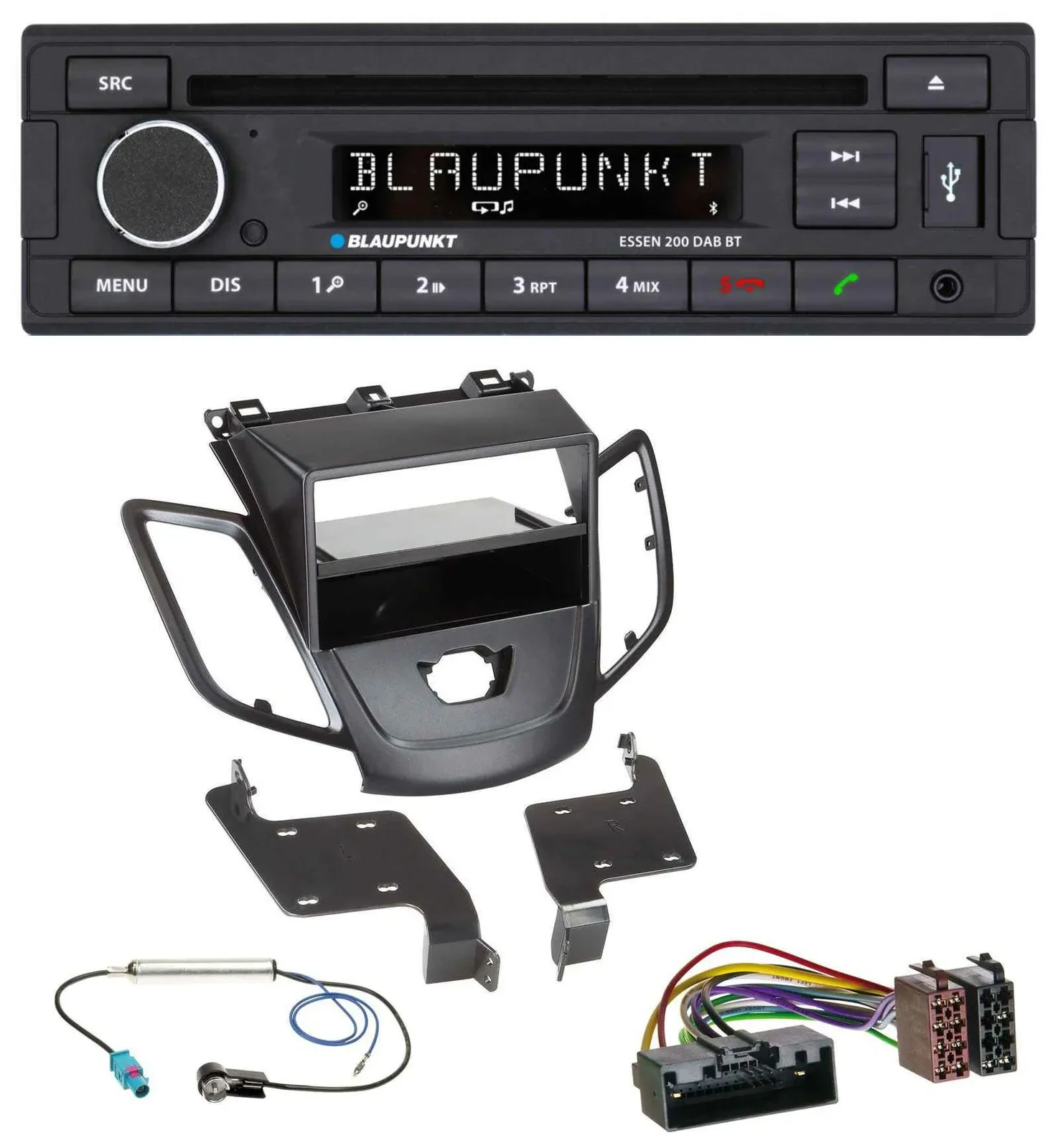 Blaupunkt USB MP3 Bluetooth DAB CD Autoradio für Ford Fiesta 10-17 JA8 ohne Disp