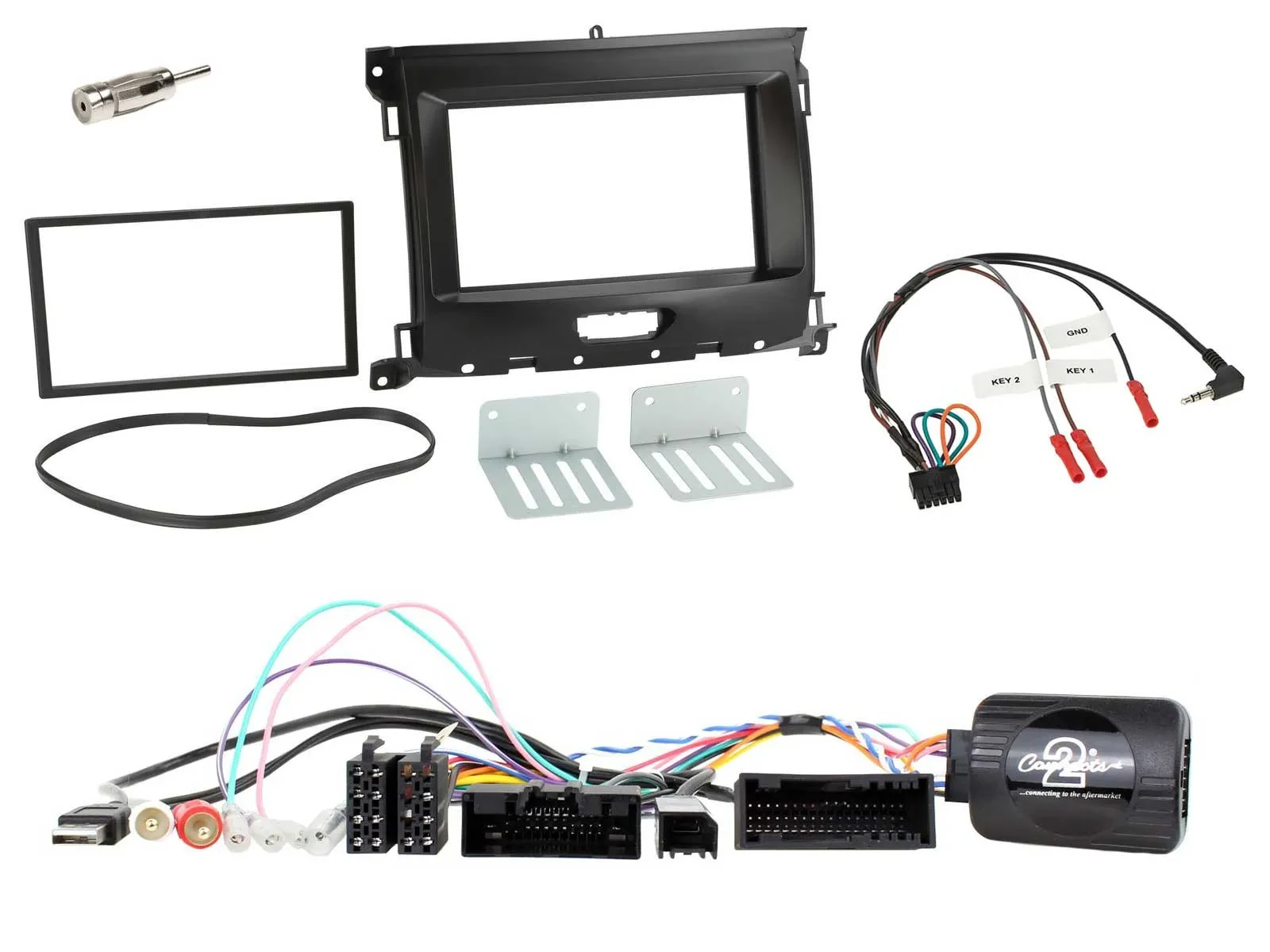 Radioset Lenkradadapter Doppel DIN Autoradio für Ford Ranger XL ab 02/2016
