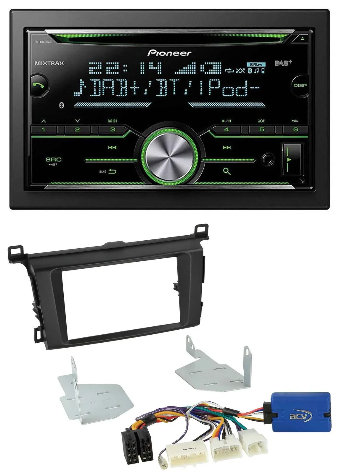 Автомагнитола для Toyota RAV4 (с 2013) Pioneer 2-DIN Bluetooth DAB USB CD MP3