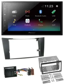 Pioneer USB Bluetooth DAB 2DIN MP3 Autoradio für Mercedes CLS E-Klasse W211 02-0