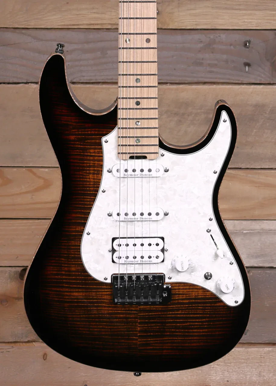 Электрогитара ESP Snapper CTM тигровый санберст с кейсом