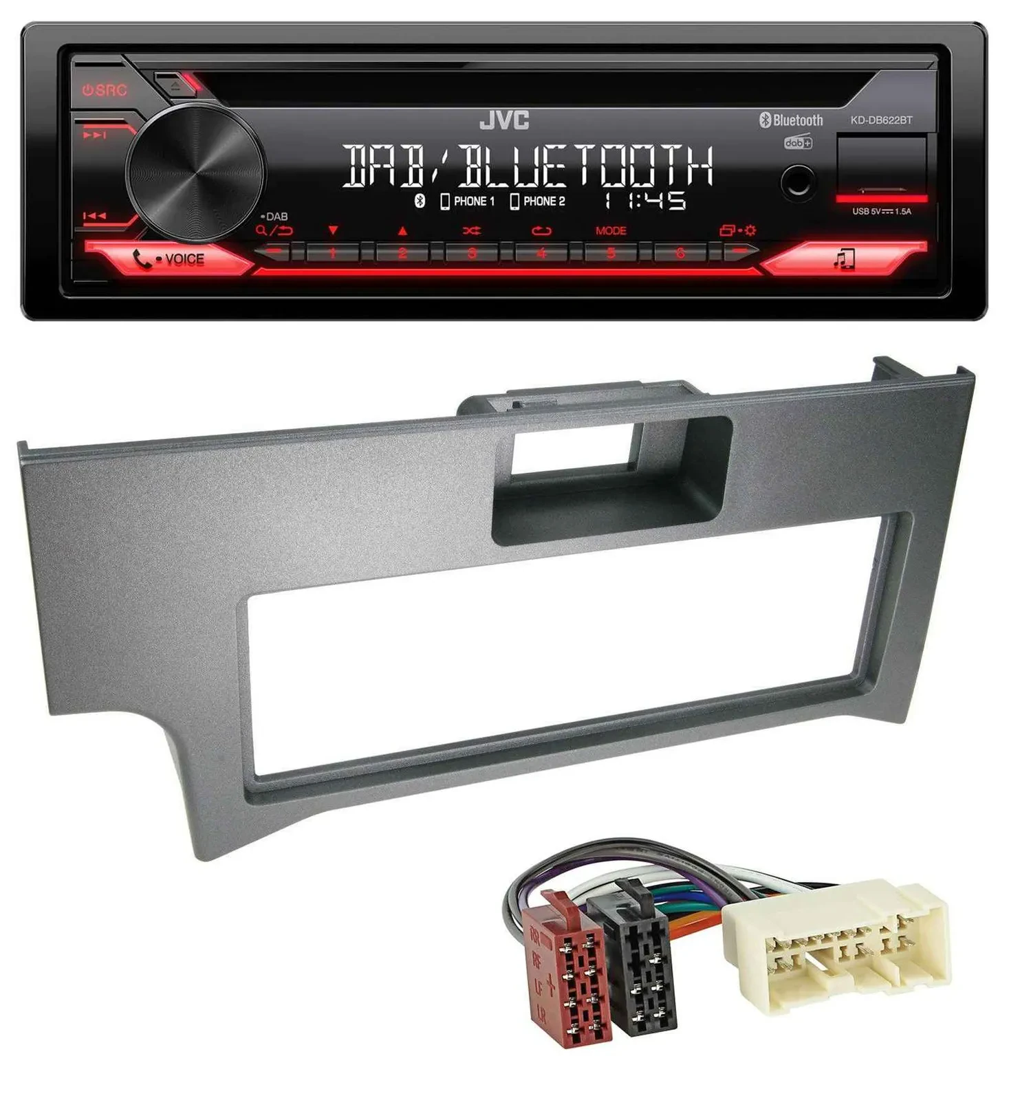 JVC CD DAB USB Bluetooth MP3 Autoradio für Nissan Primera P11-144 Facelift 1999-