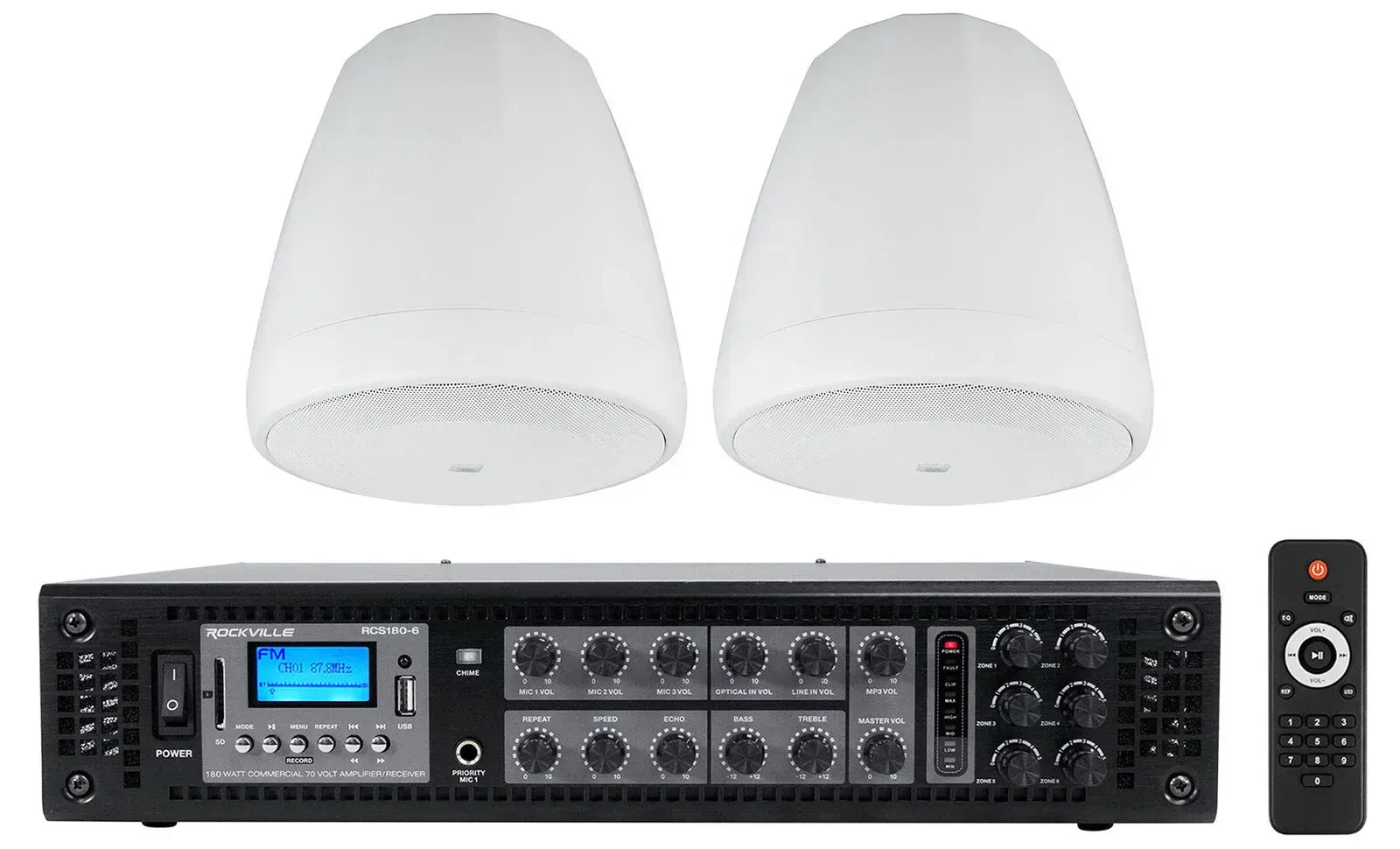 Потолочная акустика JBL Control 67 P/T White с усилителем (пара)