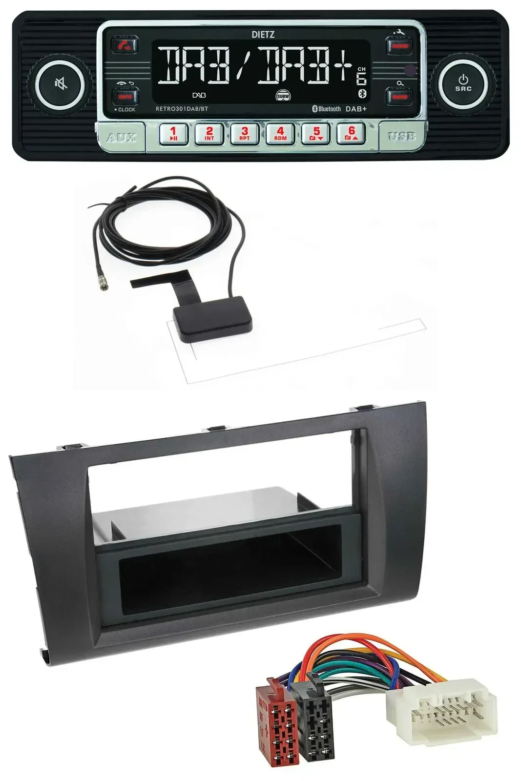 Автомагнитола Dietz DAB, Bluetooth, USB, MP3 для Suzuki Swift (2006–2010)