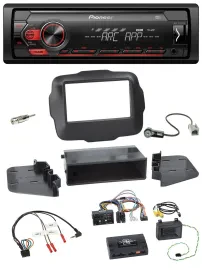 Pioneer DAB 1DIN MP3 Lenkrad USB Autoradio für Jeep Renegade ab 2015